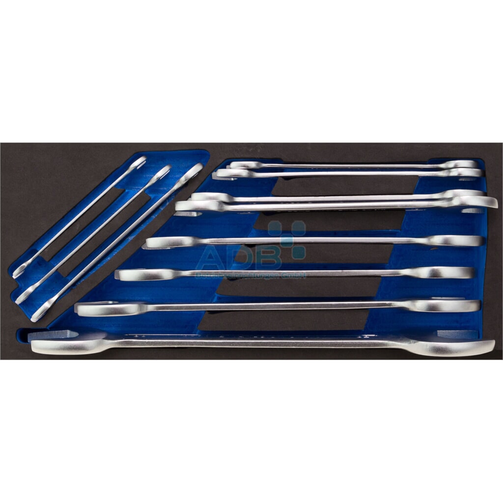Coffret de rangement pour servante d'atelier pour jeu de 11 clés à fourche double N° de l'image du produit 2 : Coffret de rangement pour servante d'atelier pour jeu de 11 clés à fourche double