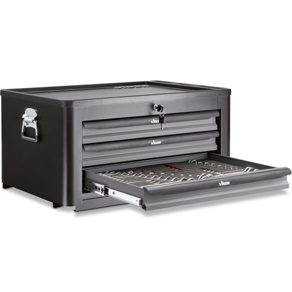 Coffret de réhausse VIGOR® 1000, vide, 3 tiroirs Illustration du produit: Coffret de réhausse VIGOR® 1000, vide, 3 tiroirs