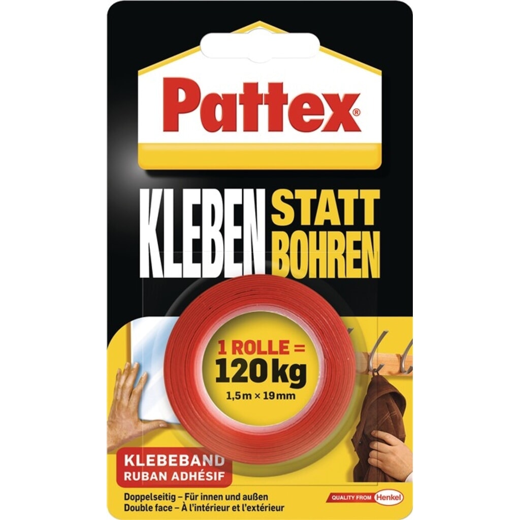 Collage du ruban de montage PATTEX au lieu de percer