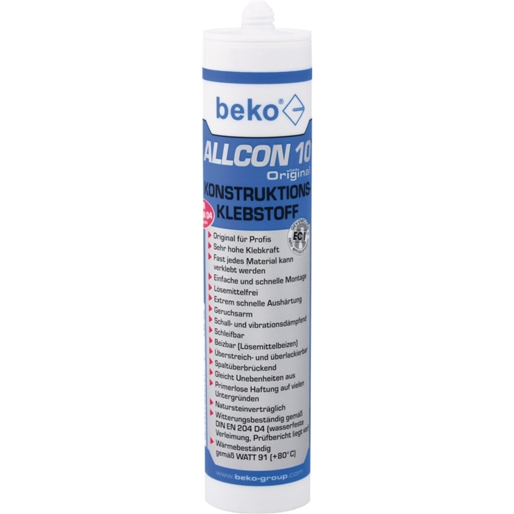 Illustration du produit: Colle de construction BEKO Allcon10® beige EN 204 : D4 310 ml