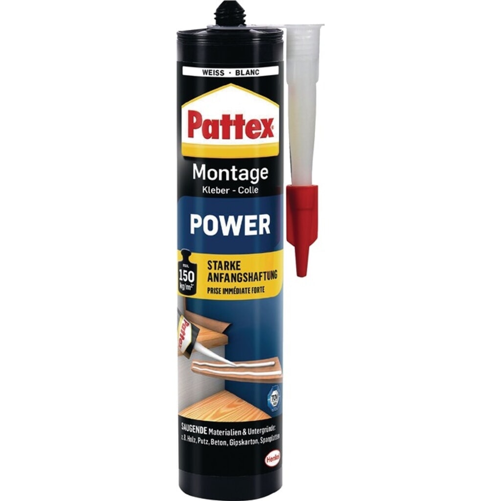 Colle de montage POWER tube blanc 250g PATTEX Illustration du produit: Colle de montage POWER tube blanc 250g PATTEX