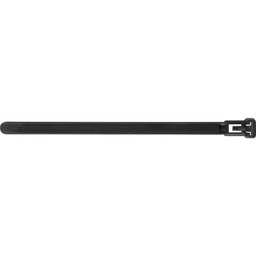 Illustration du produit: Collier de câblage longueur 100 mm largeur 3,6 mm polyamide noir 100 pièces/sach