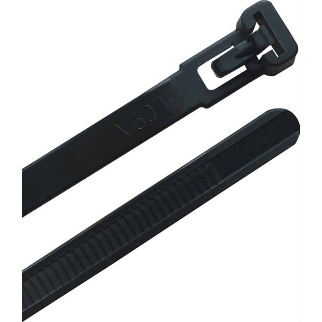 Collier de câblage longueur 100 mm largeur 3,6 mm polyamide noir 100 pièces/sach N° de l'image du produit 2 : Collier de câblage longueur 100 mm largeur 3,6 mm polyamide noir 100 pièces/sach