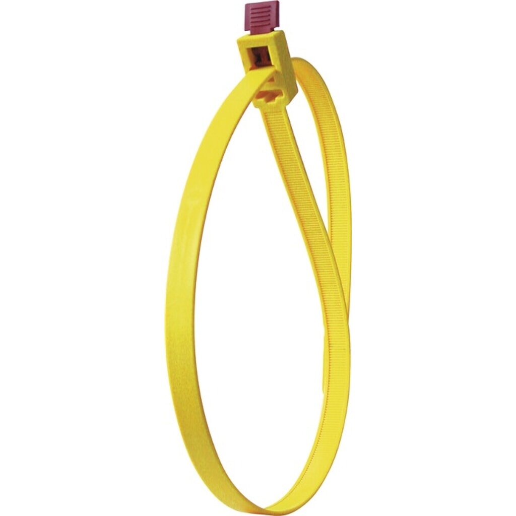 Illustration du produit: Collier de câblage SpeedyTie longueur 750 mm largeur 12 mm polyamide jaune 5 piè