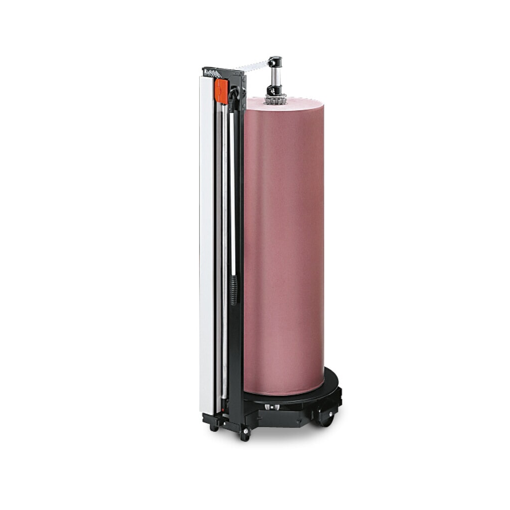 Illustration du produit: Rocholz support de découpe vertical pour rouleaux lourds, poids maximal du rouleau 200 kg, diamètre maximal du rouleau 450 mm, largeur de coupe 1000 mm
