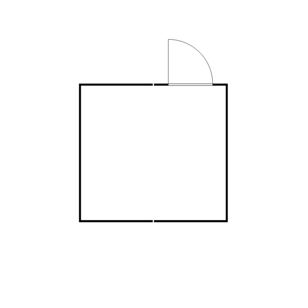 N° de l'image du produit 2 : Combinaison de conteneur à matériaux FLADAFI®, démontée, 16 m², sans étagère, haut. x larg. x prof. 2 115 x 4 050 x 4 340 mm, porte à un battant, au centre du module