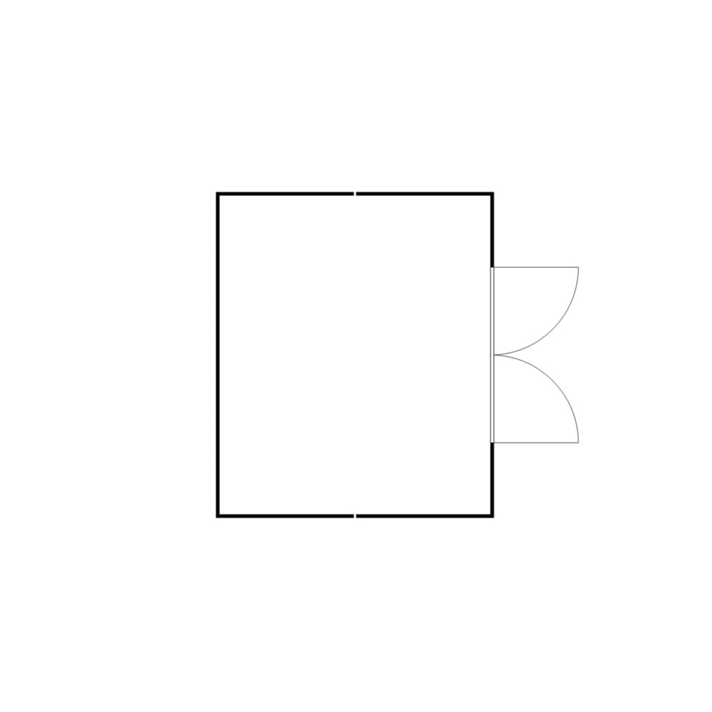 N° de l'image du produit 2 : Combinaison de conteneur de matériaux FLADAFI®, démonté, 21 m², avec plancher en bois, haut. x larg. x prof. 2 150 x 5 080 x 4 340 mm, porte à doubles battants, centrée sur la largeur