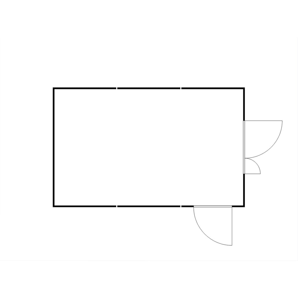 N° de l'image du produit 2 : Combinaison de conteneur de matériaux FLADAFI®, isolé, 25 m², avec plancher en bois, haut. x larg. x prof. 2 405 x 4 050 x 6 520 mm, porte à doubles battants (division asymétrique), centré à face avant, porte supplémentaire