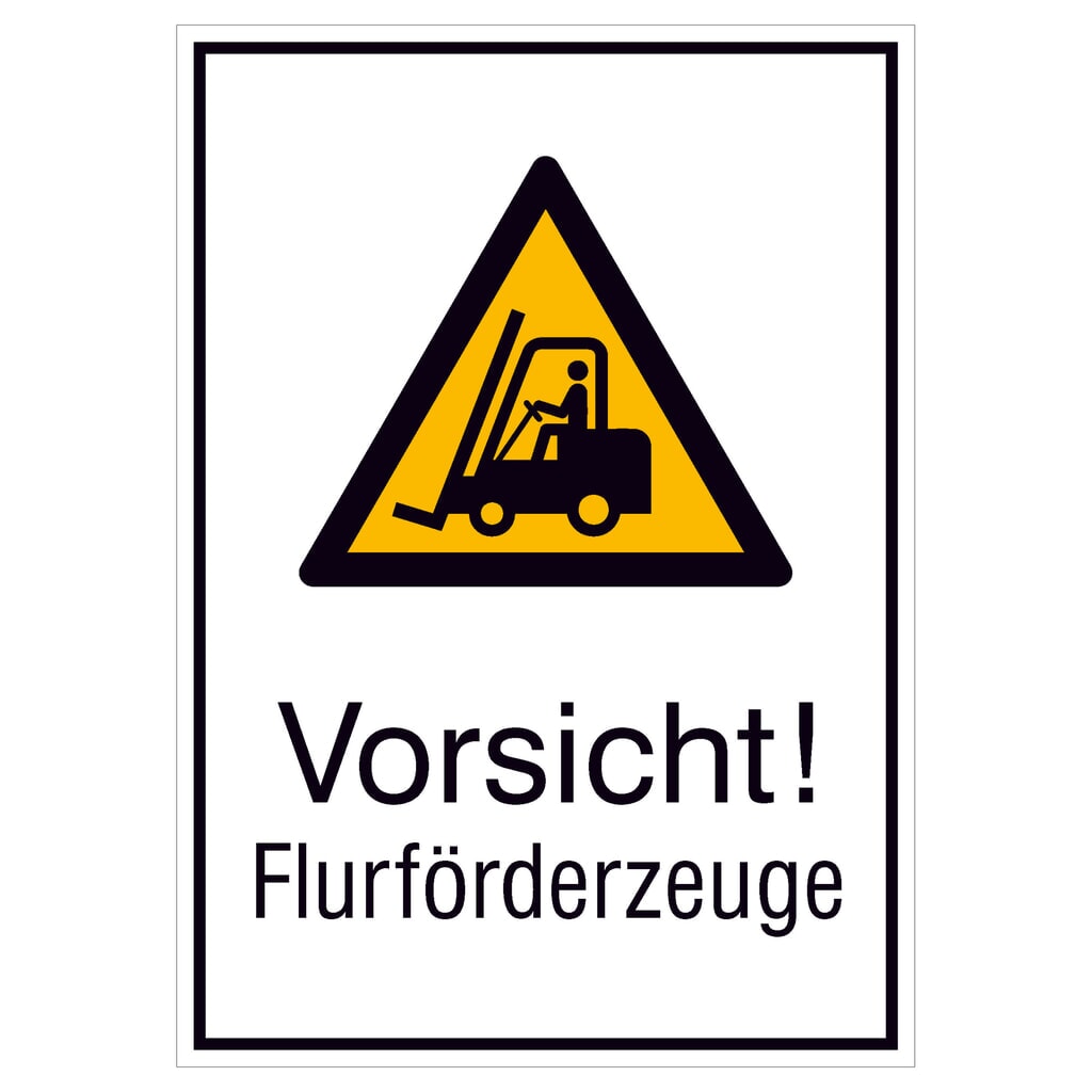 SafetyMarking® « Attention ! Chariots de manutention », H x l 185 x 131 mm, film Illustration du produit: SafetyMarking® « Attention ! Chariots de manutention », H x l 185 x 131 mm, film