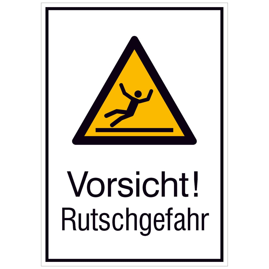 SafetyMarking® « Attention ! Risque de glissade », H x l 185 x 131 mm, film Illustration du produit: SafetyMarking® « Attention ! Risque de glissade », H x l 185 x 131 mm, film