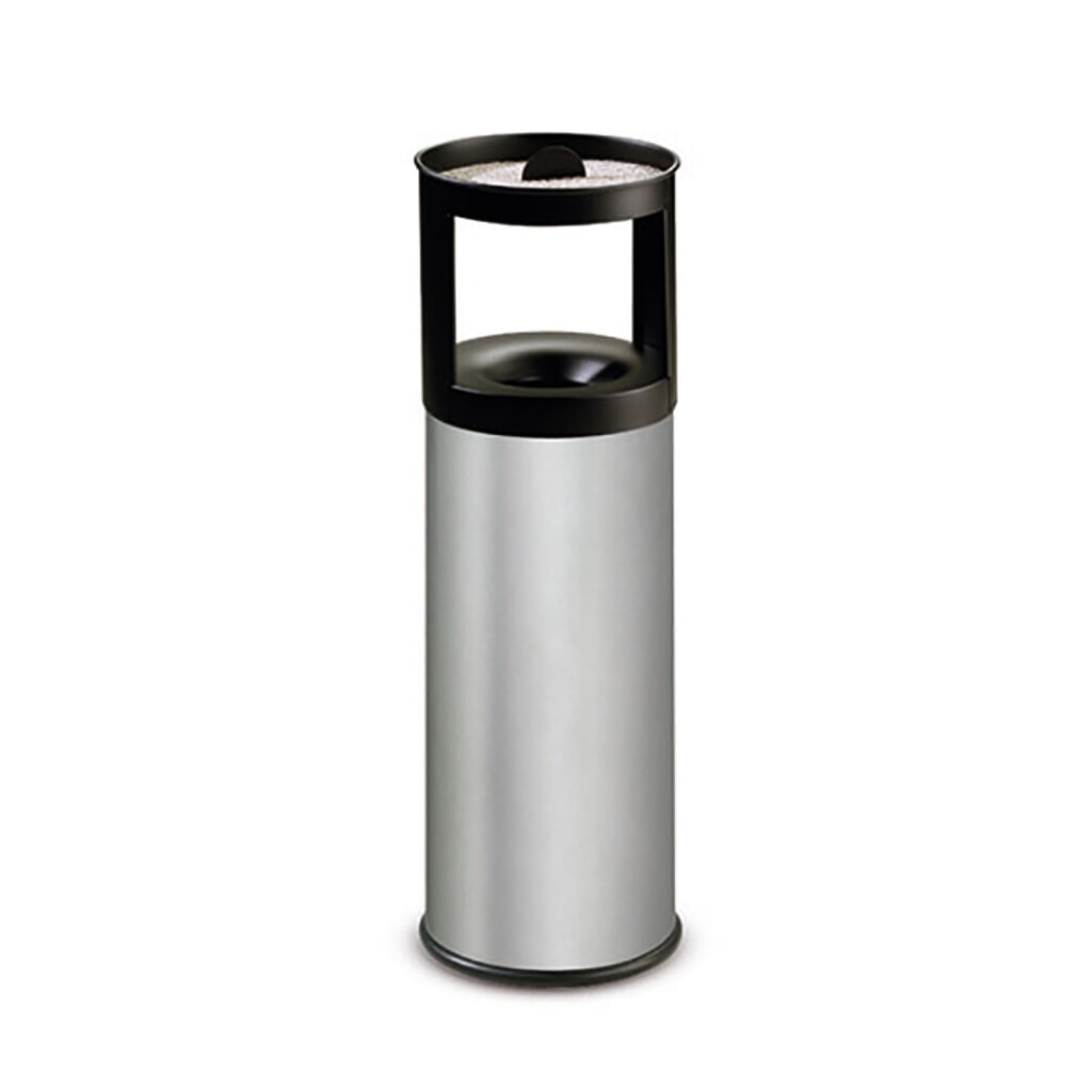 Combiné cendrier-poubelle FLORENZ, acier inoxydable, 25 litres Illustration du produit: Combiné cendrier-poubelle FLORENZ, acier inoxydable, 25 litres