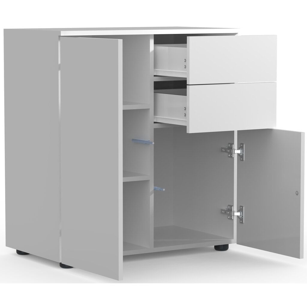 VCM Commode Dalosa 4 compartiments, blanc N° de l'image du produit 5 : VCM Commode Dalosa 4 compartiments, blanc