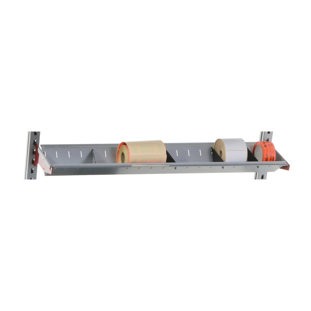 Illustration du produit: Compartiment de rangement pour ustensiles pour les Rocholz tables d’emballage FLEX, complet avec bras porteurs
