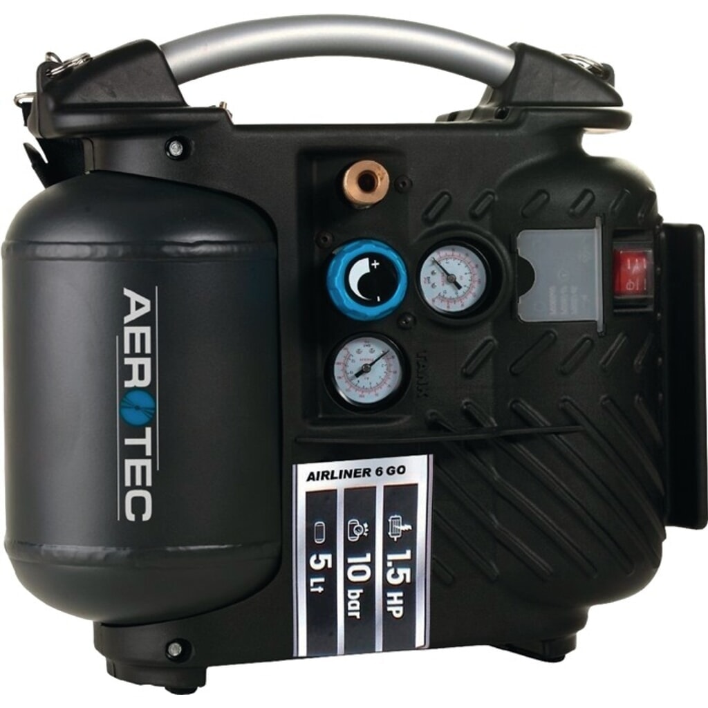 Compresseur Airliner 5 GO AEROTEC 200 l/min 1,1 kW 5 l AEROTEC Illustration du produit: Compresseur Airliner 5 GO AEROTEC 200 l/min 1,1 kW 5 l AEROTEC