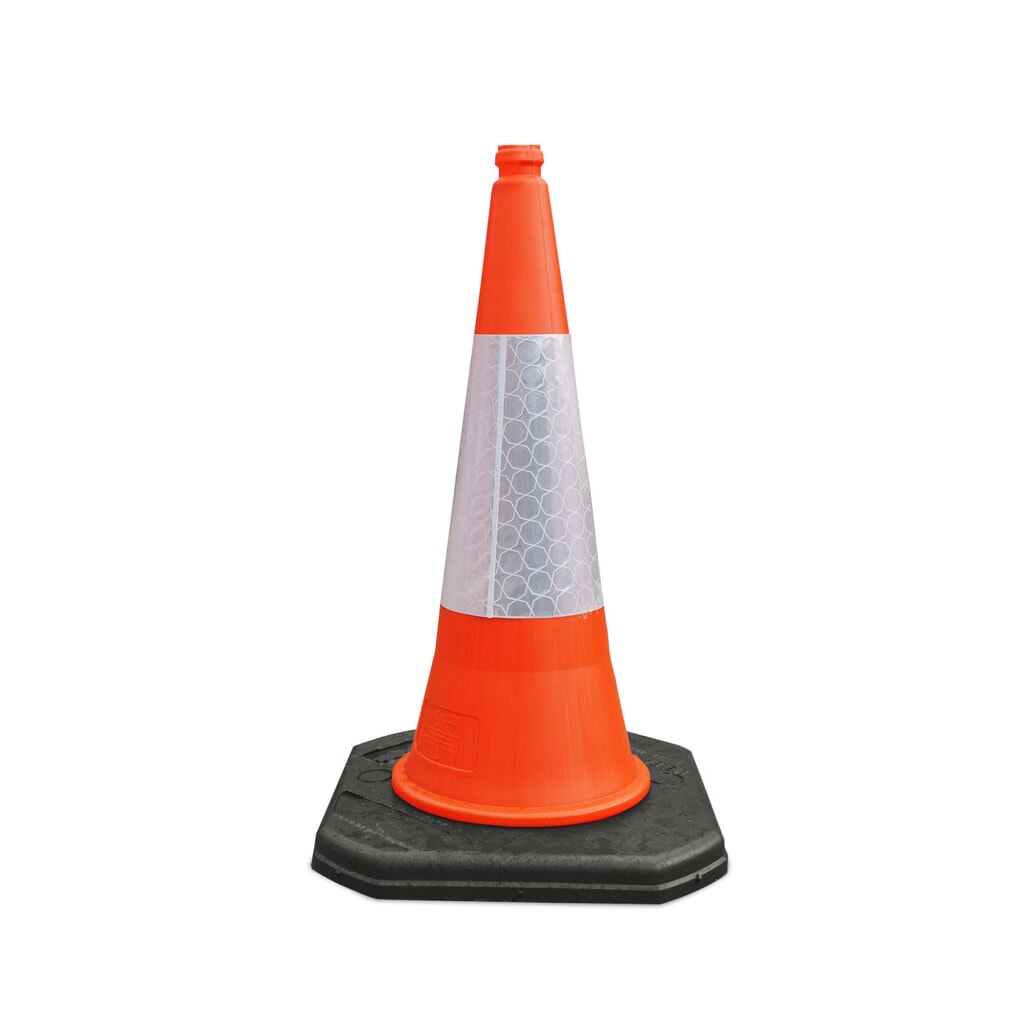 Cône de signalisation en plastique, rétro-réfléchissant, hauteur 1 000 mm N° de l'image du produit 1 : Cône de signalisation en plastique, rétro-réfléchissant, hauteur 1 000 mm