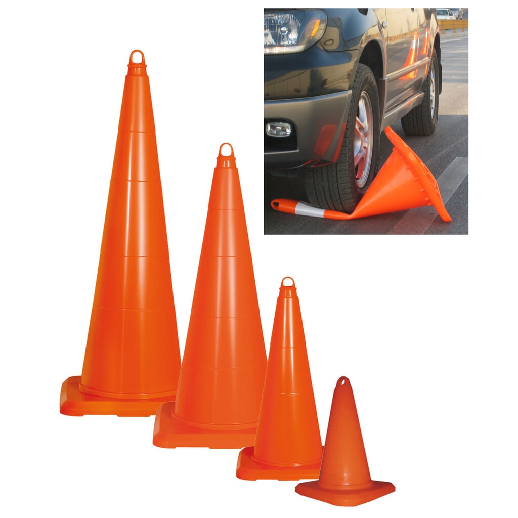 Cône de signalisation en PVC, pratiquable, hauteur de 900 mm Illustration du produit: Cône de signalisation en PVC, pratiquable, hauteur de 900 mm
