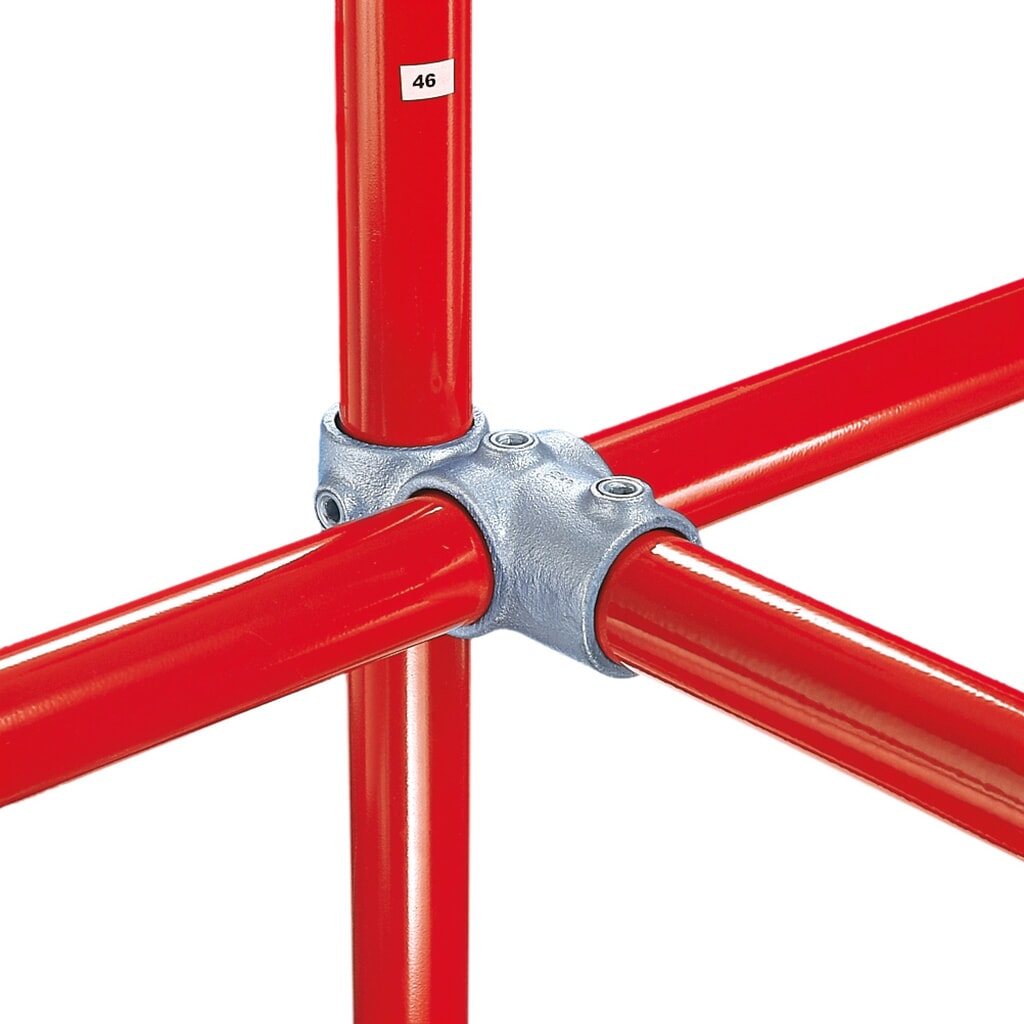 Connecteur en croix avec 1 sortie pour système de raccords tubulaires Kee Klamp®