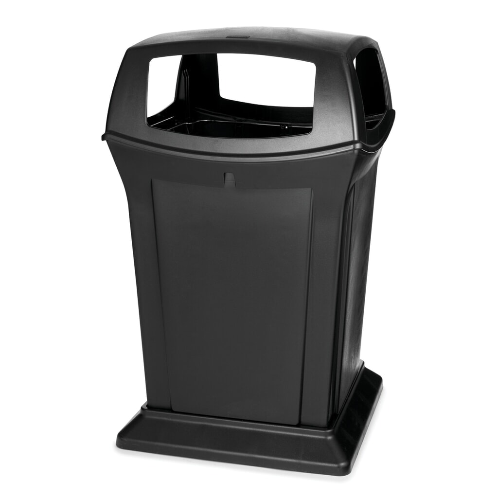 Conteneur à déchets Rubbermaid Ranger®, 4 orifices d’insertion, 170,3 l, noir Illustration du produit: Conteneur à déchets Rubbermaid Ranger®, 4 orifices d’insertion, 170,3 l, noir