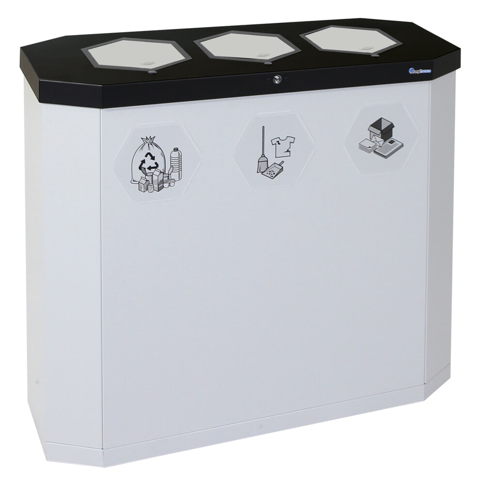 Illustration du produit: Conteneur à déchets stumpf®, Sixco 3 swing gris clair