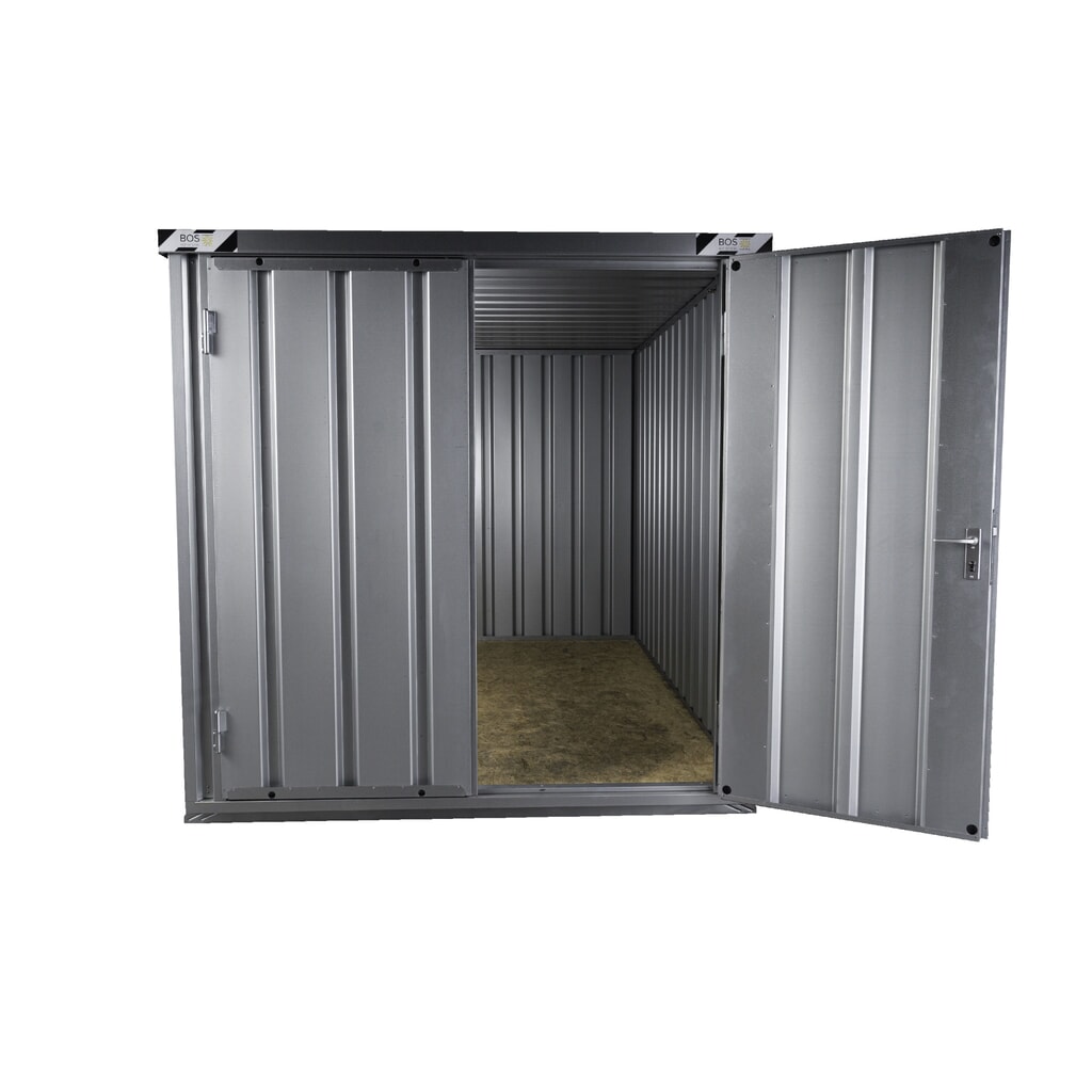 Conteneur à montage rapide BOS®, haut. x larg. x prof. 2 100 x 2 100 x 3 100 mm, porte à l’avant, 2 vantaux N° de l'image du produit 4 : Conteneur à montage rapide BOS®, haut. x larg. x prof. 2 100 x 2 100 x 3 100 mm, porte à l’avant, 2 vantaux