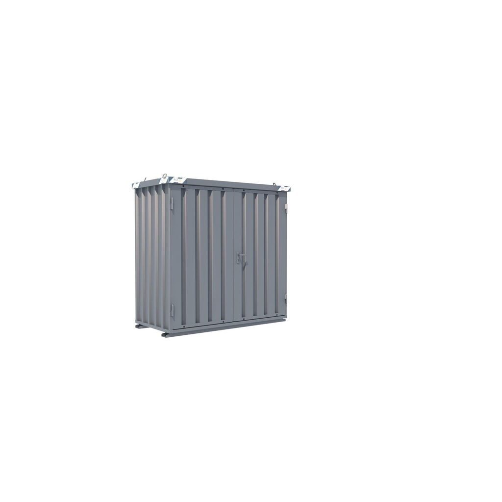 Illustration du produit: Conteneur à montage rapide BOS®, haut. x larg. x prof. 2 100 x 2 100 x 1 100 mm, porte à l’avant, 2 vantaux