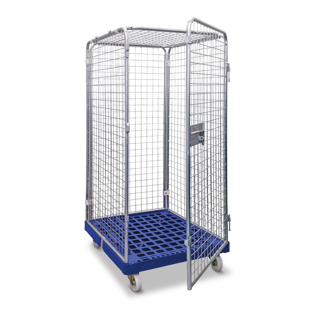 Conteneur à roulettes antivol, capacité de charge 500 kg, H x l x P 1 200 x 724 x 815 mm Illustration du produit: Conteneur à roulettes antivol, capacité de charge 500 kg, H x l x P 1 200 x 724 x 815 mm
