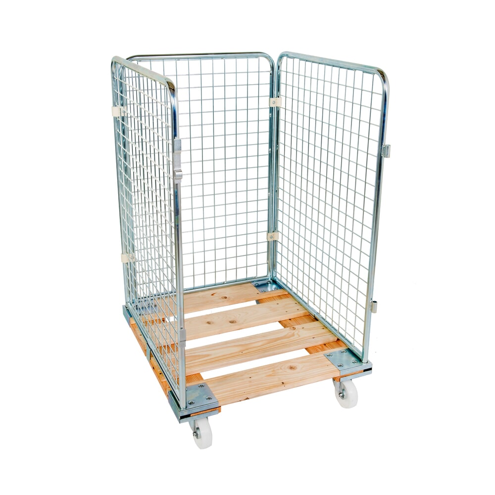 Illustration du produit: Bac à roulettes, 3 côtés, HxlxP extérieur 1 210 x 724 x 810 mm