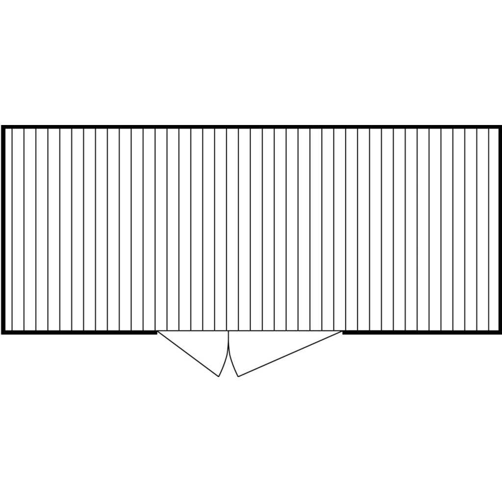 N° de l'image du produit 2 : Conteneur à matériaux FLADAFI®, galvanisé, assemblé, XXL 14 m², haut. x larg. x prof. 2 595 x 6 020 x 2 540 mm, Porte à doubles battants ( division asymétrique), centré à face avant