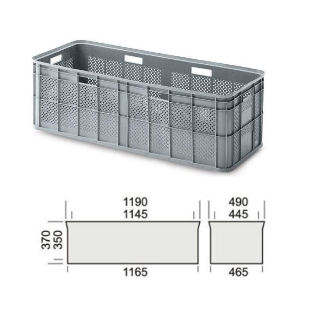 Conteneur grand format, ajouré, 1 190x490x370 mm Illustration du produit: Conteneur grand format, ajouré, 1 190x490x370 mm