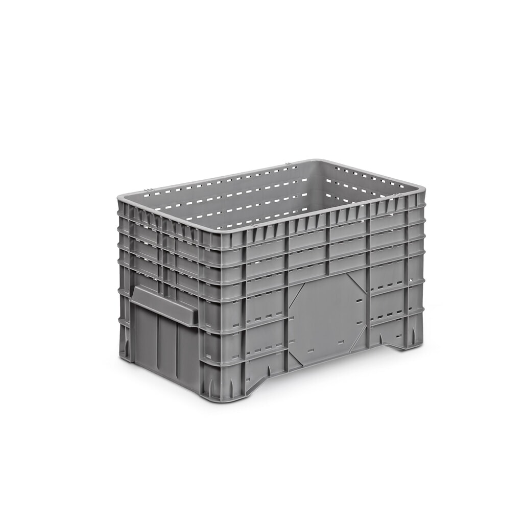 Illustration du produit: Conteneur grand format, gris, 1 020x640x580 mm, ajouré, avec 4 pieds