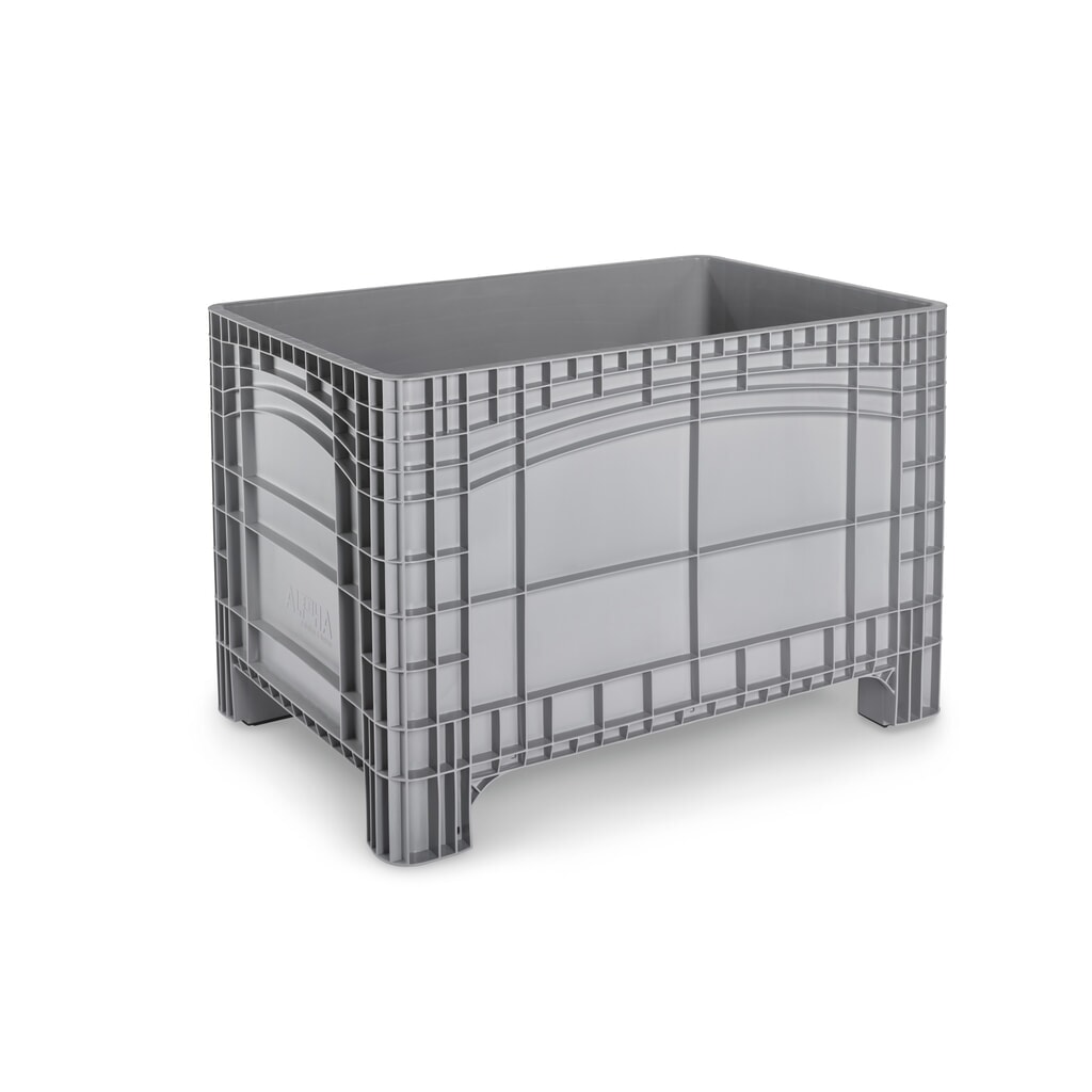 Illustration du produit: Conteneur grand format XL, HxlxP 800 x 1.200 x 800 mm, 535 litres, 4 pieds, gris