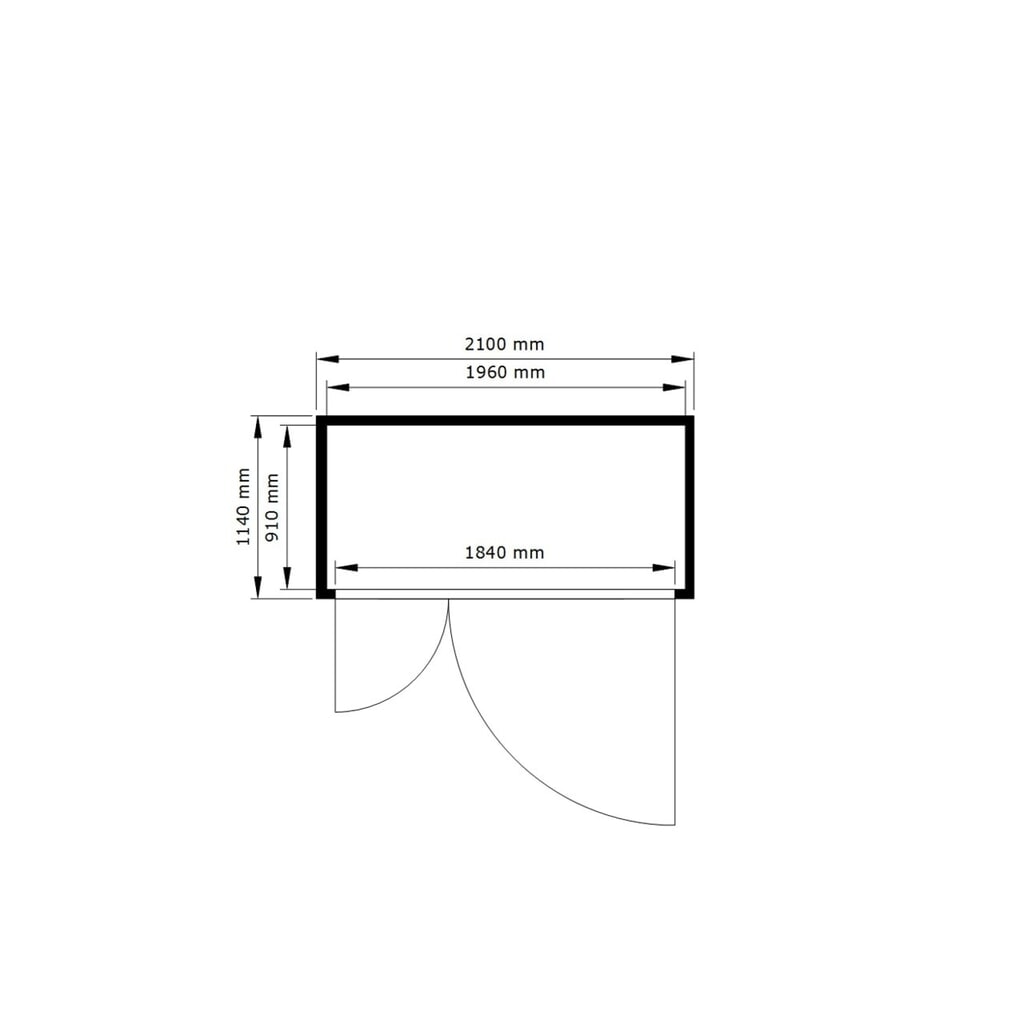 N° de l'image du produit 2 : Conteneur pour substances dangereuses SAFE Tank 1900 ALG, isolé, installation à l'extérieur, complètement monté, revêtement plastique RAL 9002, dimensions extérieures 2 100x1 440x2 520 mm, porte à doubles battants (division asymétrique), au
