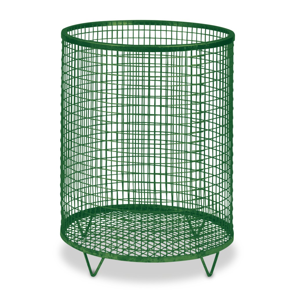 Illustration du produit: Corbeille à déchets en treillis métallique, fond grillagé, 63 litres, galvanisée à chaud