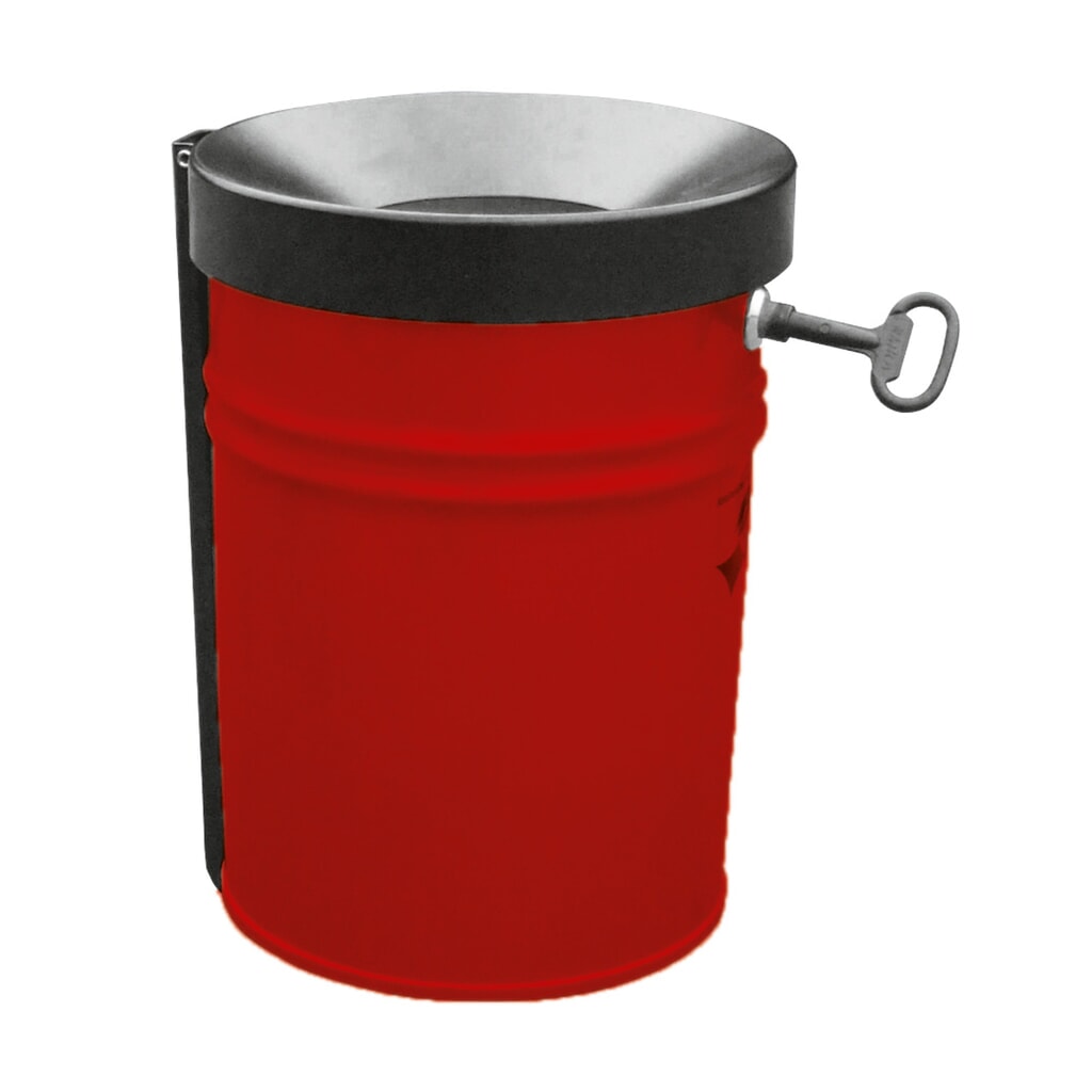 Illustration du produit: Poubelle à papier de sécurité Ex anti-feu, 16 litres, graphite