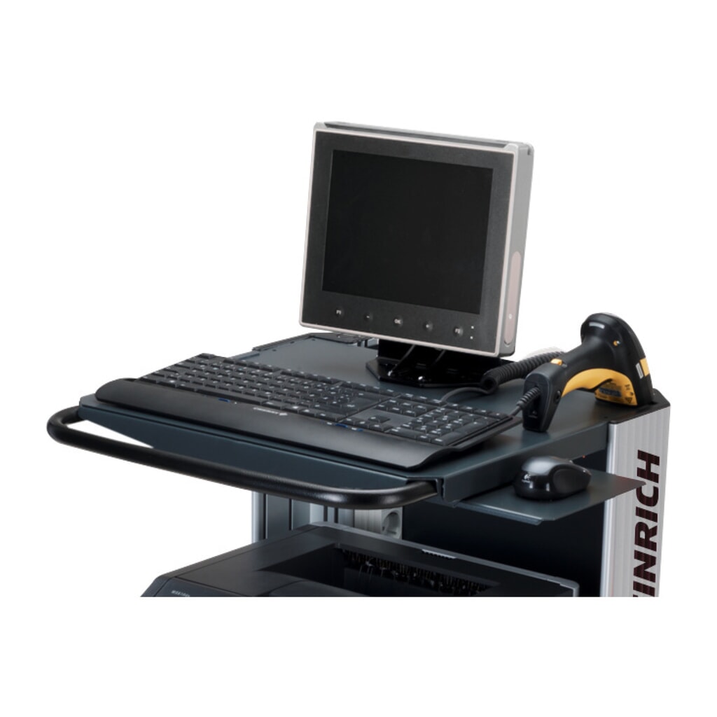 Coulisse pour clavier et souris pour poste de travail mobile WMD Jungheinrich Illustration du produit: Coulisse pour clavier et souris pour poste de travail mobile WMD Jungheinrich