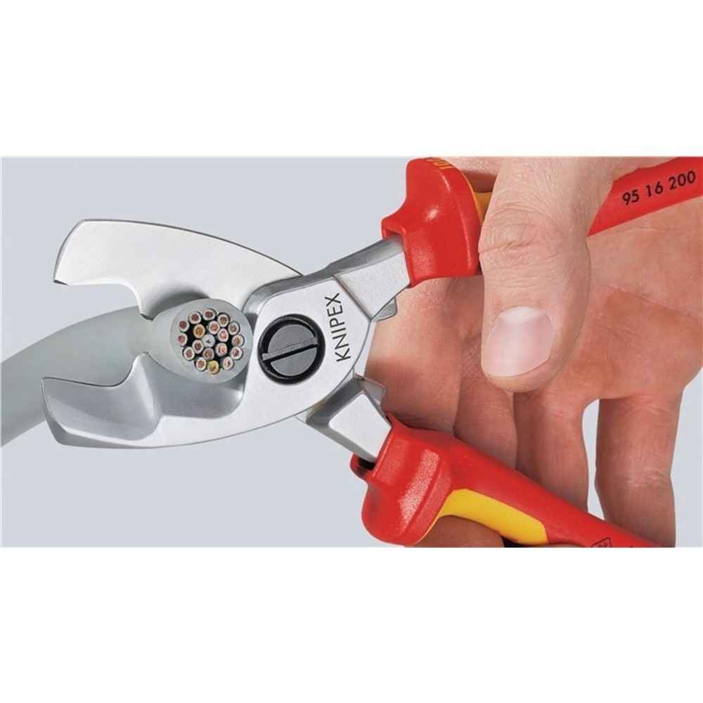 N° de l'image du produit 2 : Coupe-câble longueur 200 mm tête chromée VDE plongée isolée KNIPEX