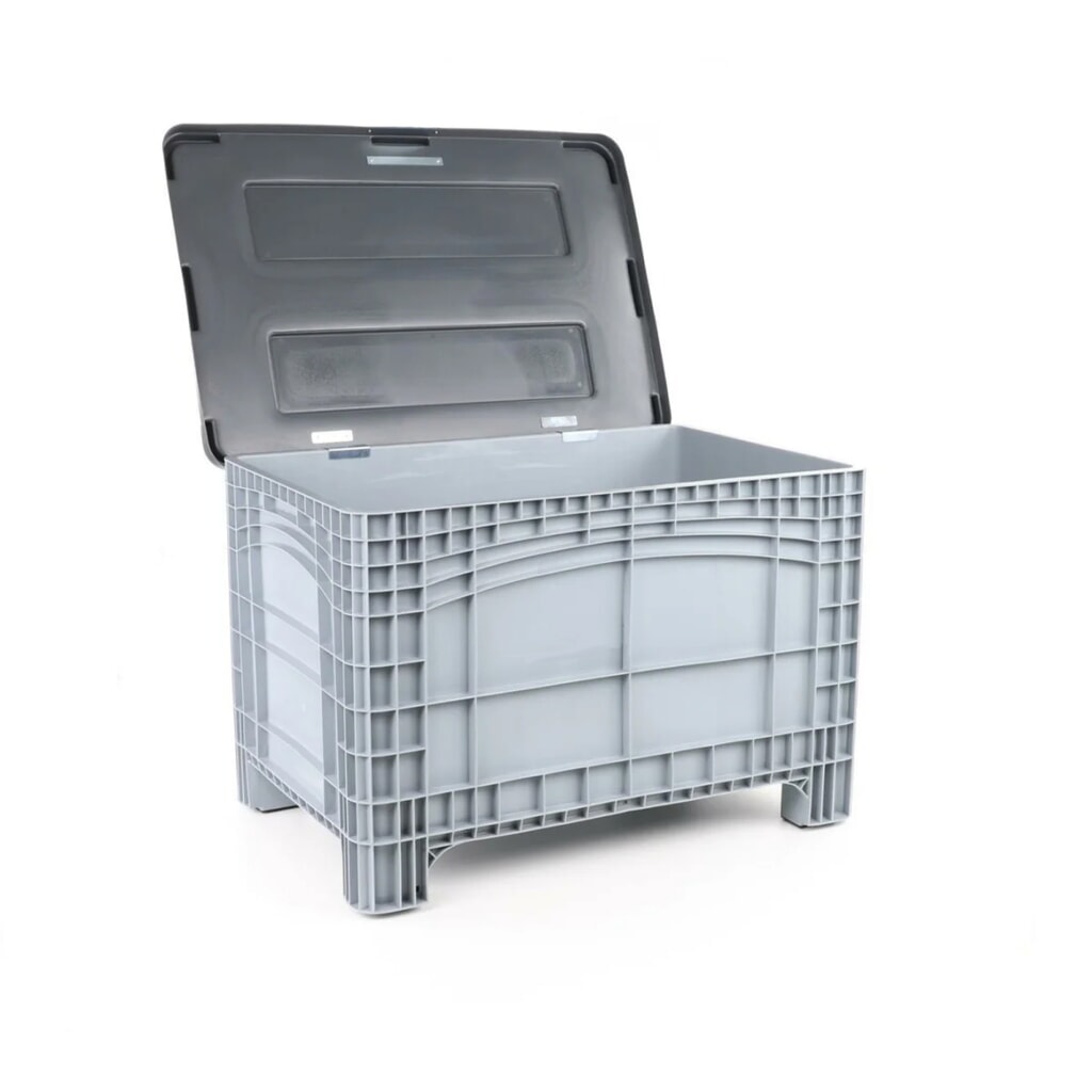 Couvercle à charnières pour conteneur grand format, ajouré, 1 200x800 mm N° de l'image du produit 2 : Couvercle à charnières pour conteneur grand format, ajouré, 1 200x800 mm