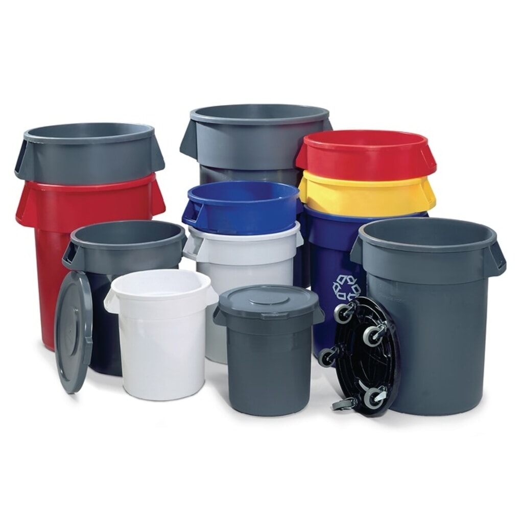 Illustration du produit: Couvercles empilables plastique gris D. 400 mm adapté à fût polyvalent 38 l RUBB