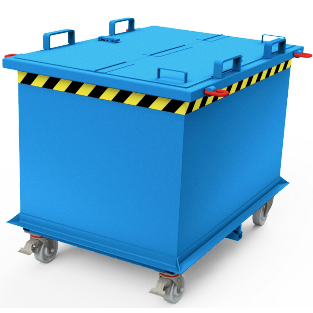 N° de l'image du produit 3 : Couvercle pour benne à fond basculant à déclenchement automatique, volume 0,75 + 1 m³, bleu clair
