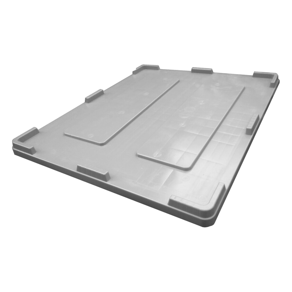 Couvercle pour caisse-palette, 1 200x1 000 mm, gris, à poser Illustration du produit: Couvercle pour caisse-palette, 1 200x1 000 mm, gris, à poser