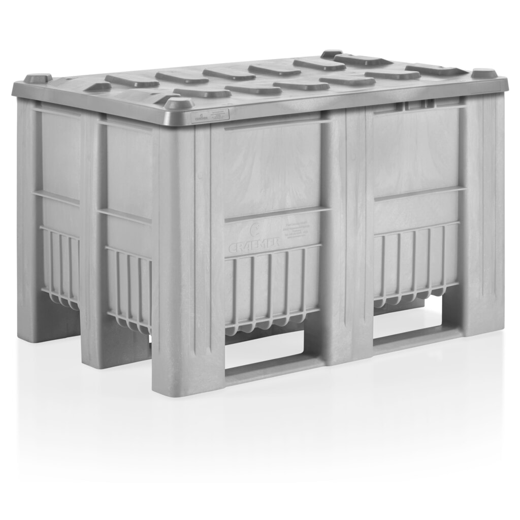 N° de l'image du produit 7 : Couvercle pour caisse-palette CRAEMER, 1 200 x 1 000 x 760 mm, gris