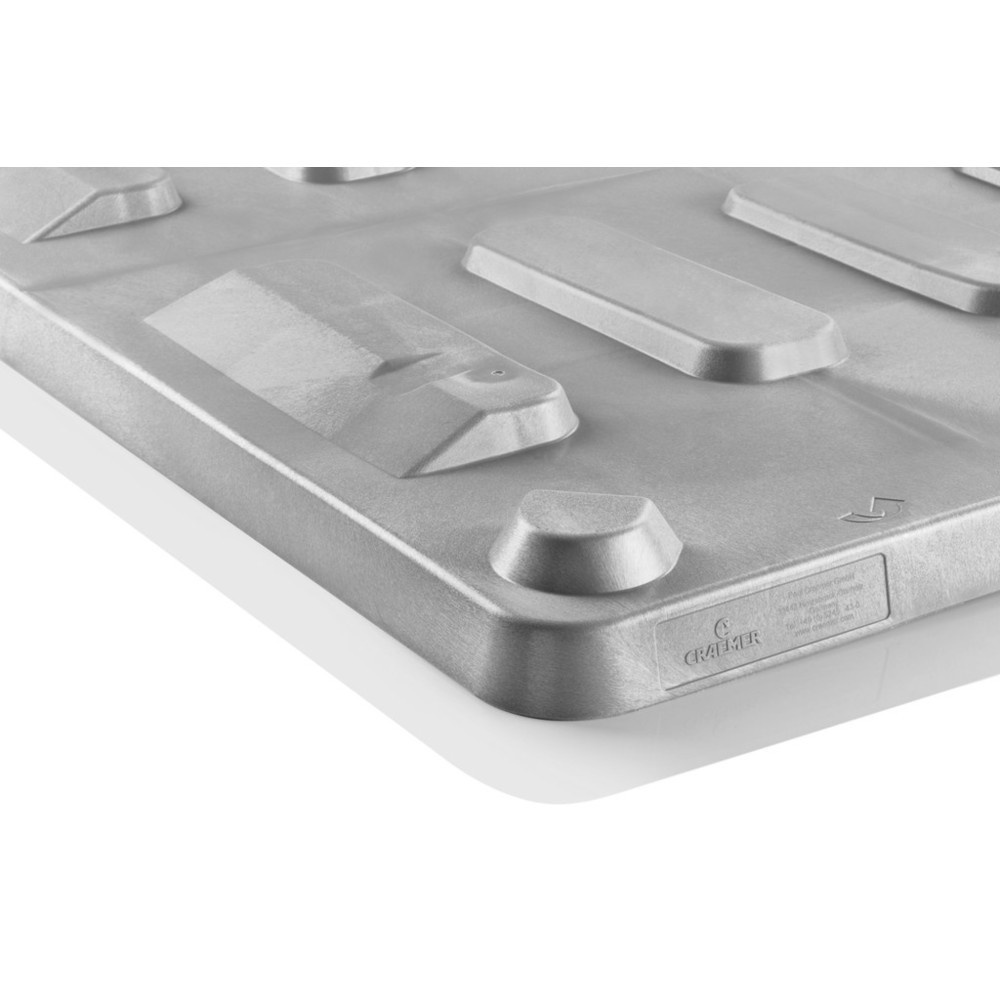 N° de l'image du produit 2 : Couvercle pour caisse-palette CRAEMER, 1 200 x 800 x 760 mm, gris