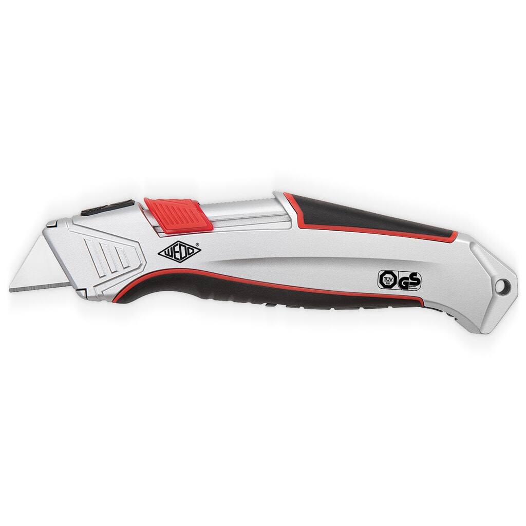Cutter de sécurité WEDO® Safety Alu, avec lame en acier au carbone de 19 mm Illustration du produit: Cutter de sécurité WEDO® Safety Alu, avec lame en acier au carbone de 19 mm