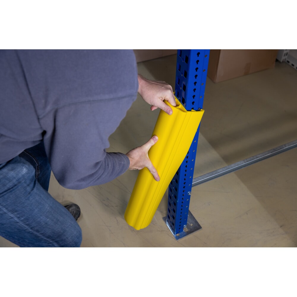 N° de l'image du produit 13 : Dancop d-flexx Protection contre les chocs pour rayonnages Alfa, en plastique, dimensions intérieures Hxl 400 x 75-99 mm