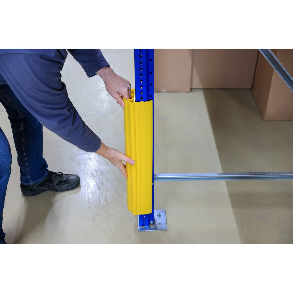 N° de l'image du produit 14 : Dancop d-flexx Protection contre les chocs pour rayonnages Alfa, en plastique, dimensions intérieures Hxl 400 x 75-99 mm