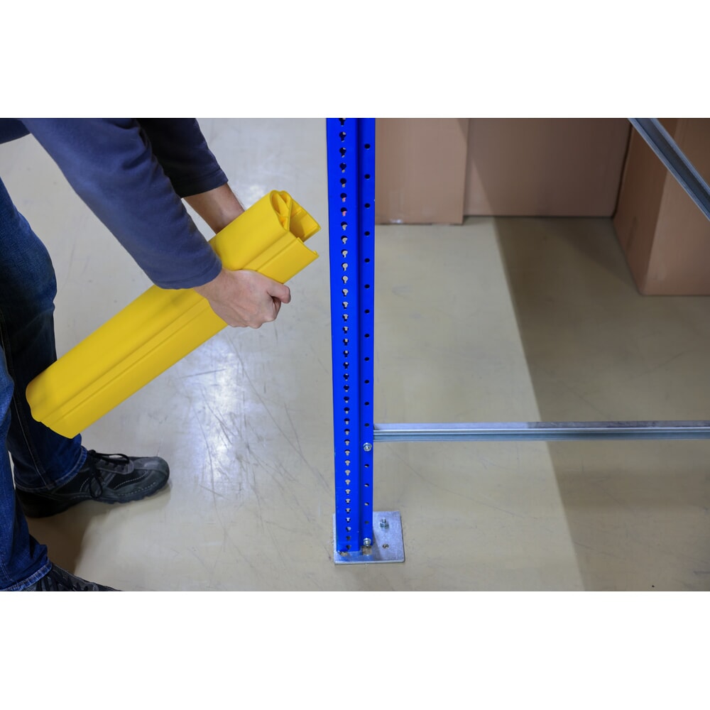 N° de l'image du produit 3 : Dancop d-flexx Protection contre les chocs pour rayonnages Alfa, en plastique, dimensions intérieures Hxl 600 x 75-99 mm