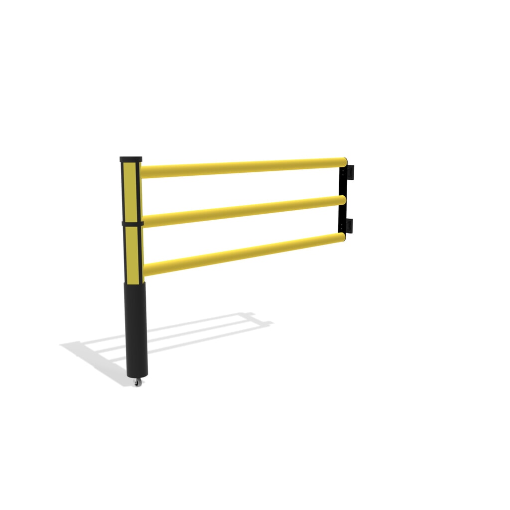 N° de l'image du produit 4 : dancop Porte battante pour garde-corps de sécurité « Delta », H x l 1 200 x 1 750 mm, avec rouleau
