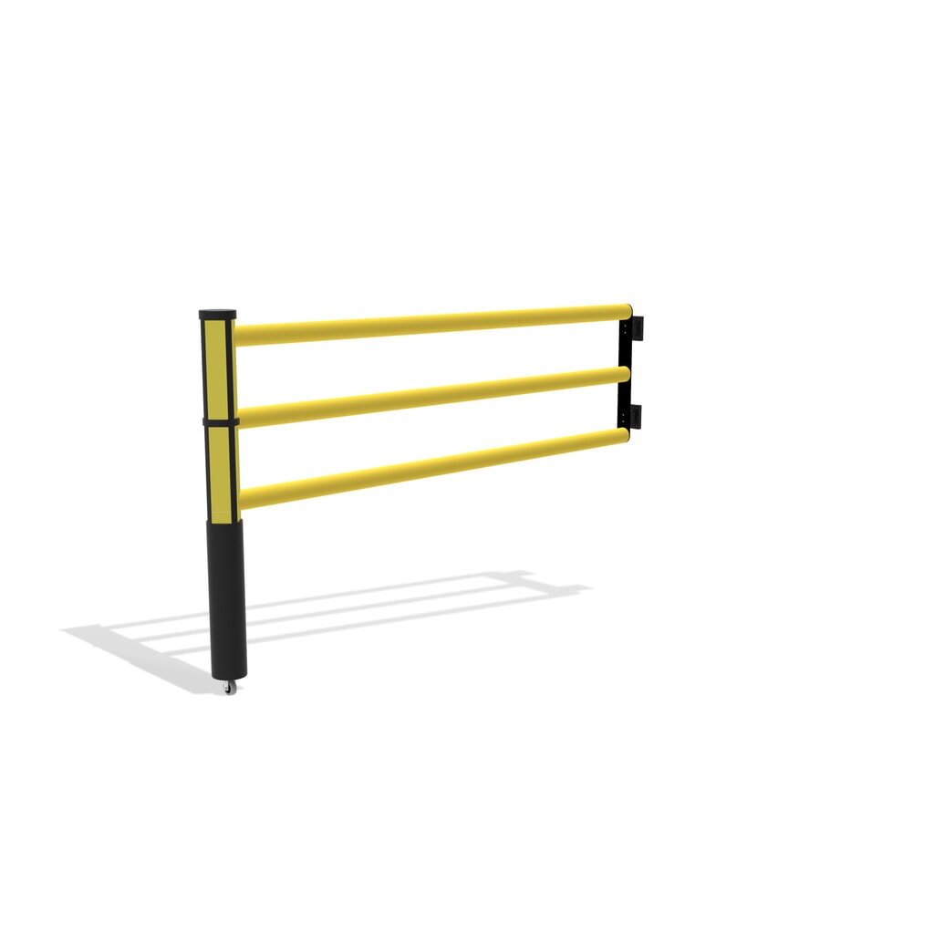dancop Porte battante pour garde-corps de sécurité « Delta », H x l 1 200 x 2 000 mm, avec rouleau N° de l'image du produit 4 : dancop Porte battante pour garde-corps de sécurité « Delta », H x l 1 200 x 2 000 mm, avec rouleau