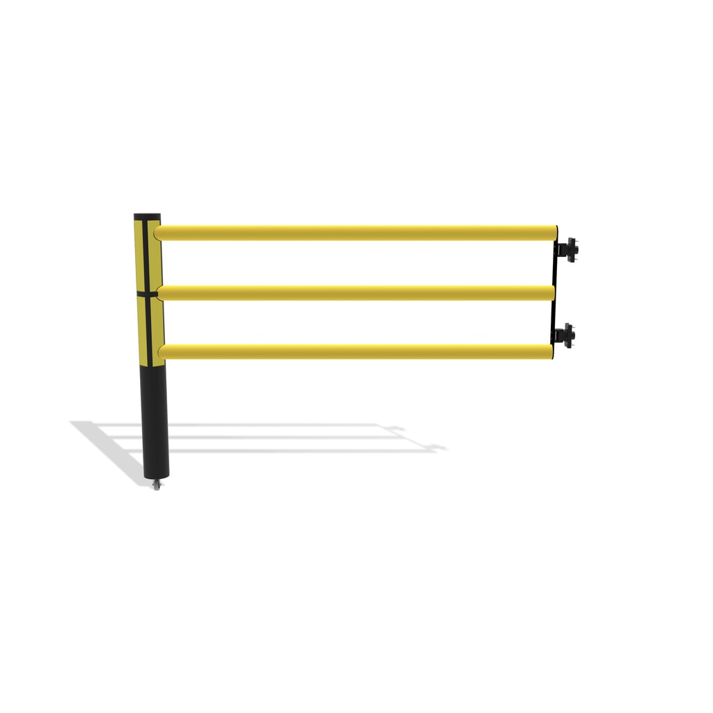 N° de l'image du produit 5 : dancop Porte battante pour garde-corps de sécurité « Delta », H x l 1 200 x 1 750 mm, avec rouleau