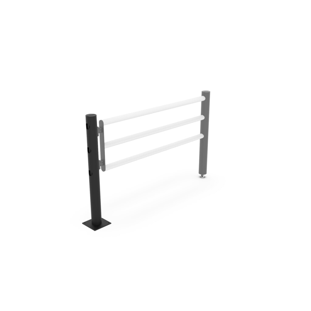 dancop Poteau central de porte battante pour garde-corps de sécurité « Delta », Ø 110 mm, hauteur 1 200 mm N° de l'image du produit 12 : dancop Poteau central de porte battante pour garde-corps de sécurité « Delta », Ø 110 mm, hauteur 1 200 mm